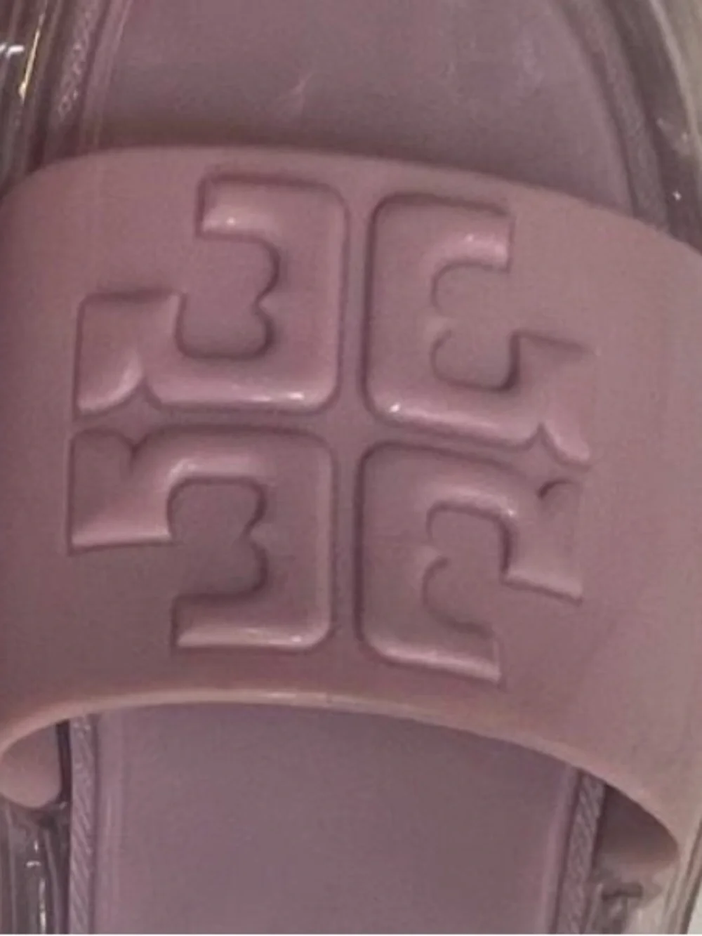 Tory Burch Pink Logo Jelly Slide Sandals